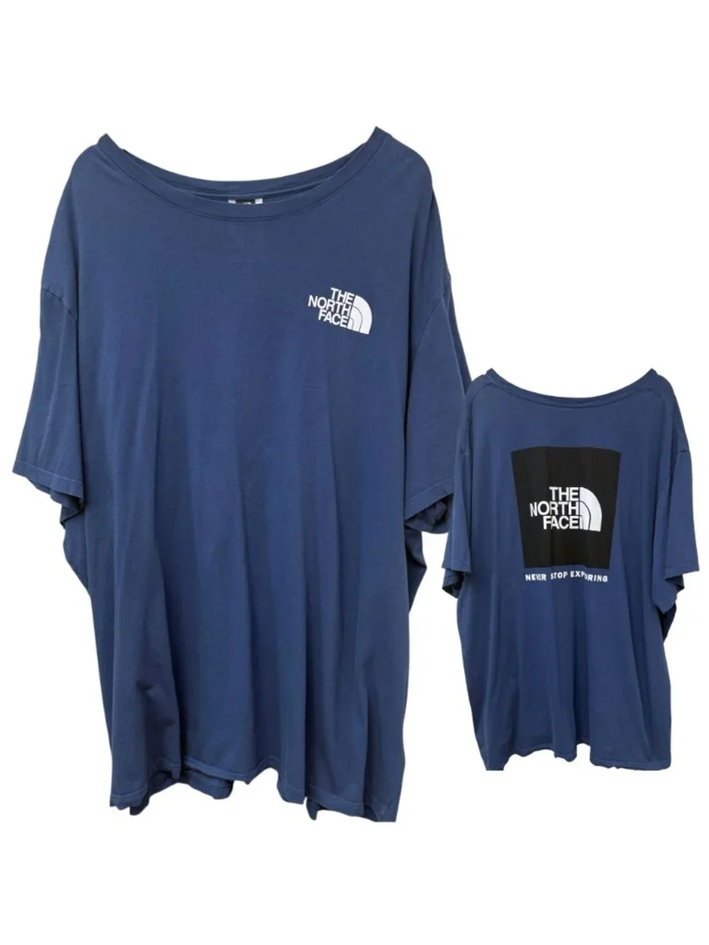 The North Face Men's T-shirt Size 4X Navy Blue Logo Graphic Tee Big Tall Casual